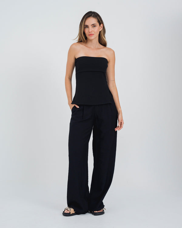 BLUSA AJUSTADA LARGA STRAPLESS MIRTI