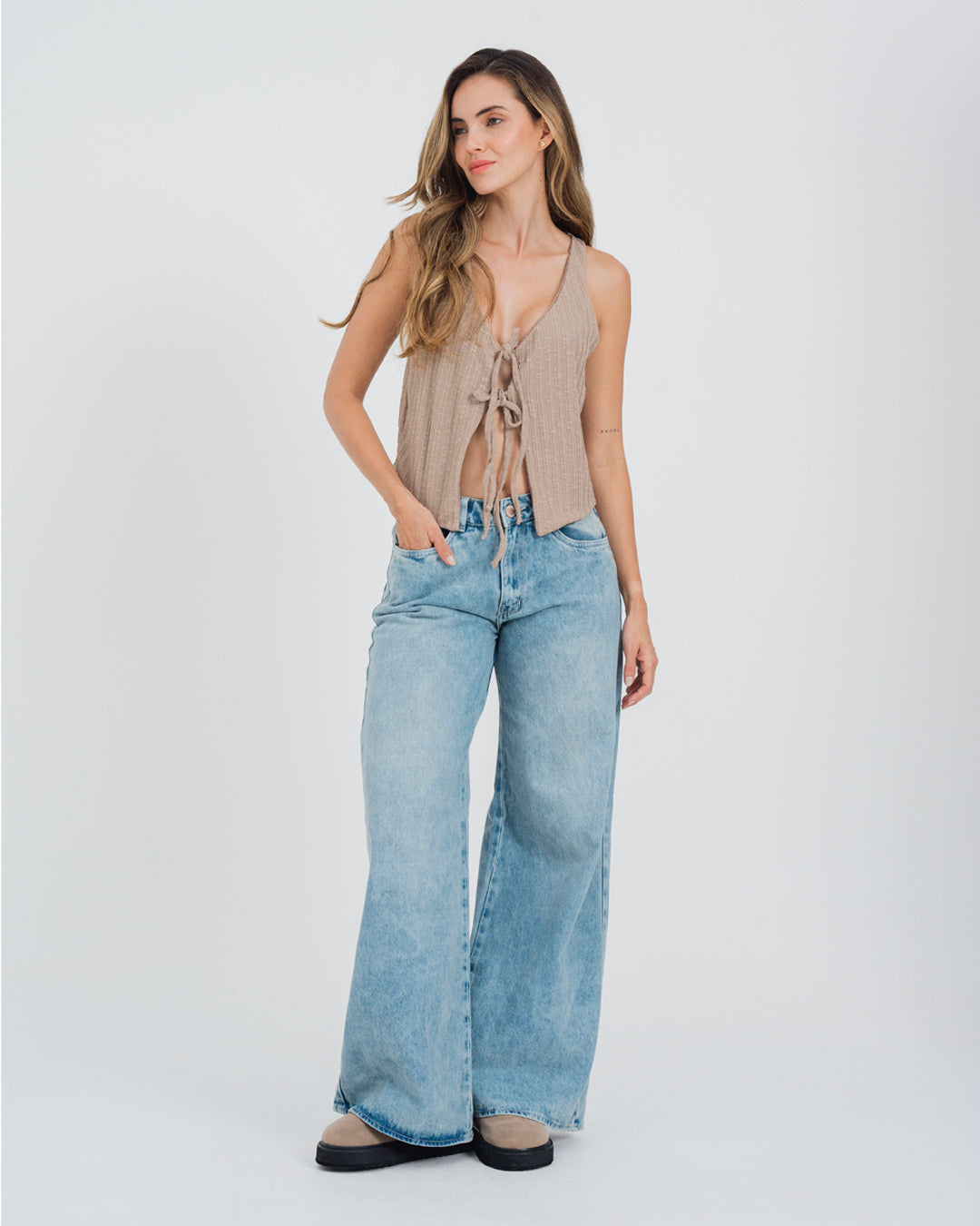 BLUSA SEMI AMPLIA MANGA SISA MANAOS