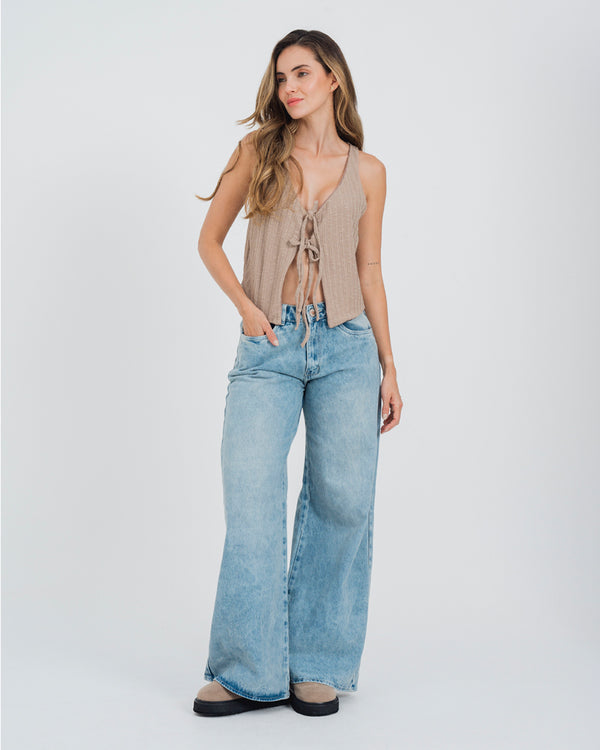 BLUSA SEMI AMPLIA MANGA SISA MANAOS