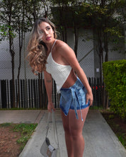 BLUSA AJUSTADA LARGA MANGA SISA LUYI