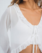 BLUSA SEMI AMPLIA MANGA LARGA RETI