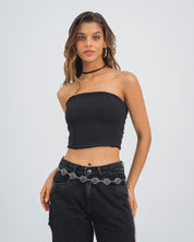 BLUSA AJUSTADA STRAPLESS NICA