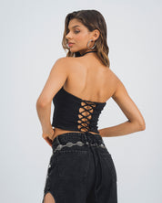 BLUSA AJUSTADA STRAPLESS NICA