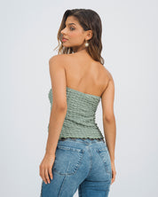 BLUSA AJUSTADA STRAPLESS TRIPOLI