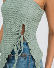 BLUSA AJUSTADA STRAPLESS TRIPOLI