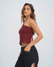 BLUSA AJUSTADA DE UN HOMBRO MITIL KARIBIK