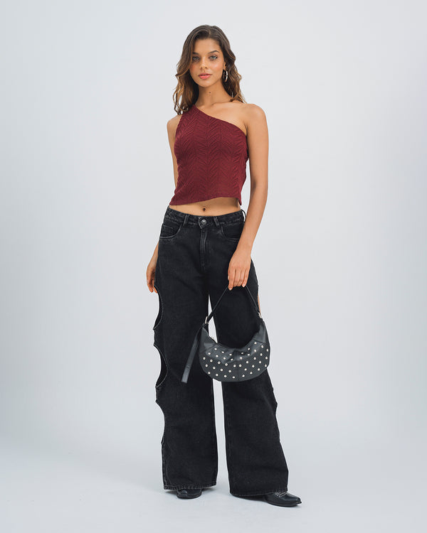 BLUSA AJUSTADA DE UN HOMBRO MITIL