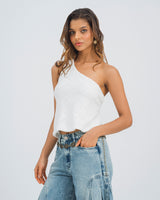 BLUSA AJUSTADA DE UN HOMBRO LENE