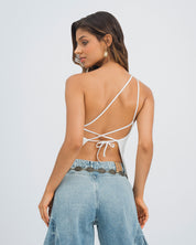 BLUSA AJUSTADA DE UN HOMBRO LENE