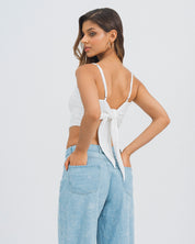 BLUSA SEMI AJUSTADA TIRAS BAHI