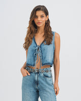 BLUSA SEMI AMPLIA MANGA SISA LACIO