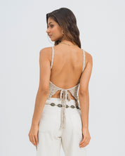 BLUSA AJUSTADA TIRAS RALI