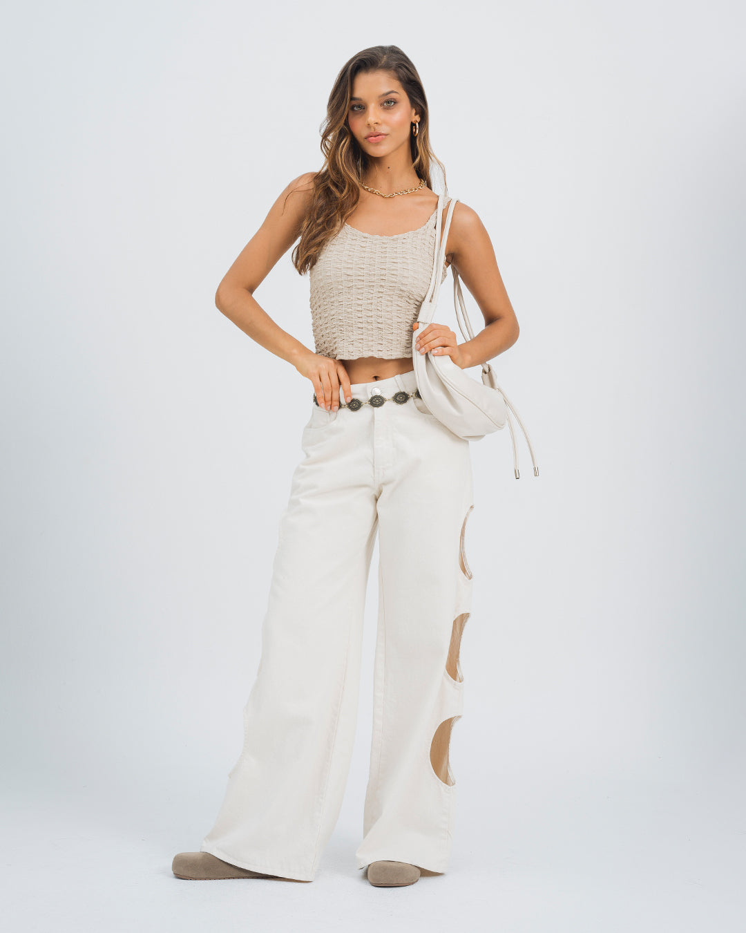 BLUSA AJUSTADA TIRAS RALI