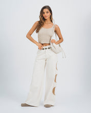 BLUSA AJUSTADA TIRAS RALI