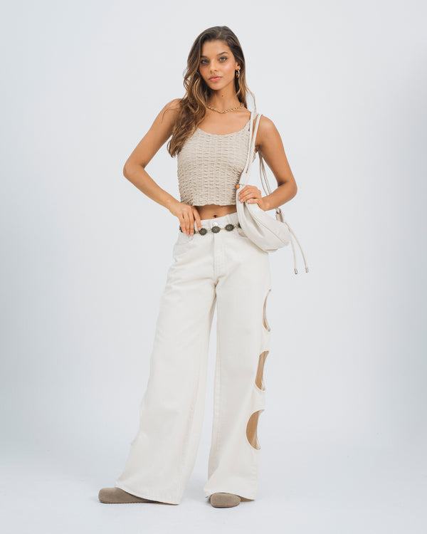 BLUSA AJUSTADA TIRAS RALI