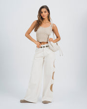 BLUSA AJUSTADA TIRAS RALI