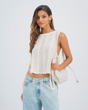 BLUSA SEMI AMPLIA MANGA SISA CIRIO