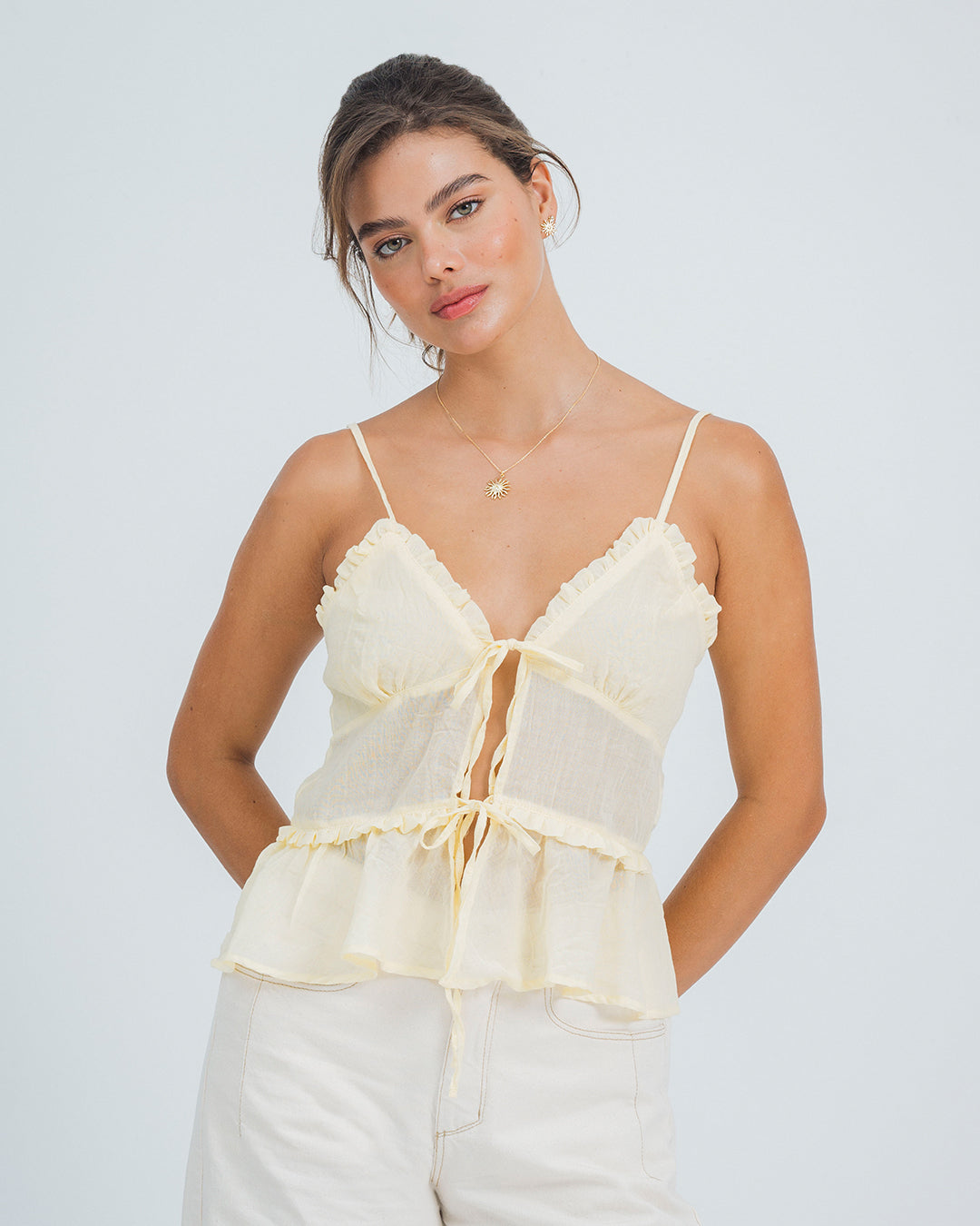 BLUSA SEMI AJUSTADA TIRAS GIANI