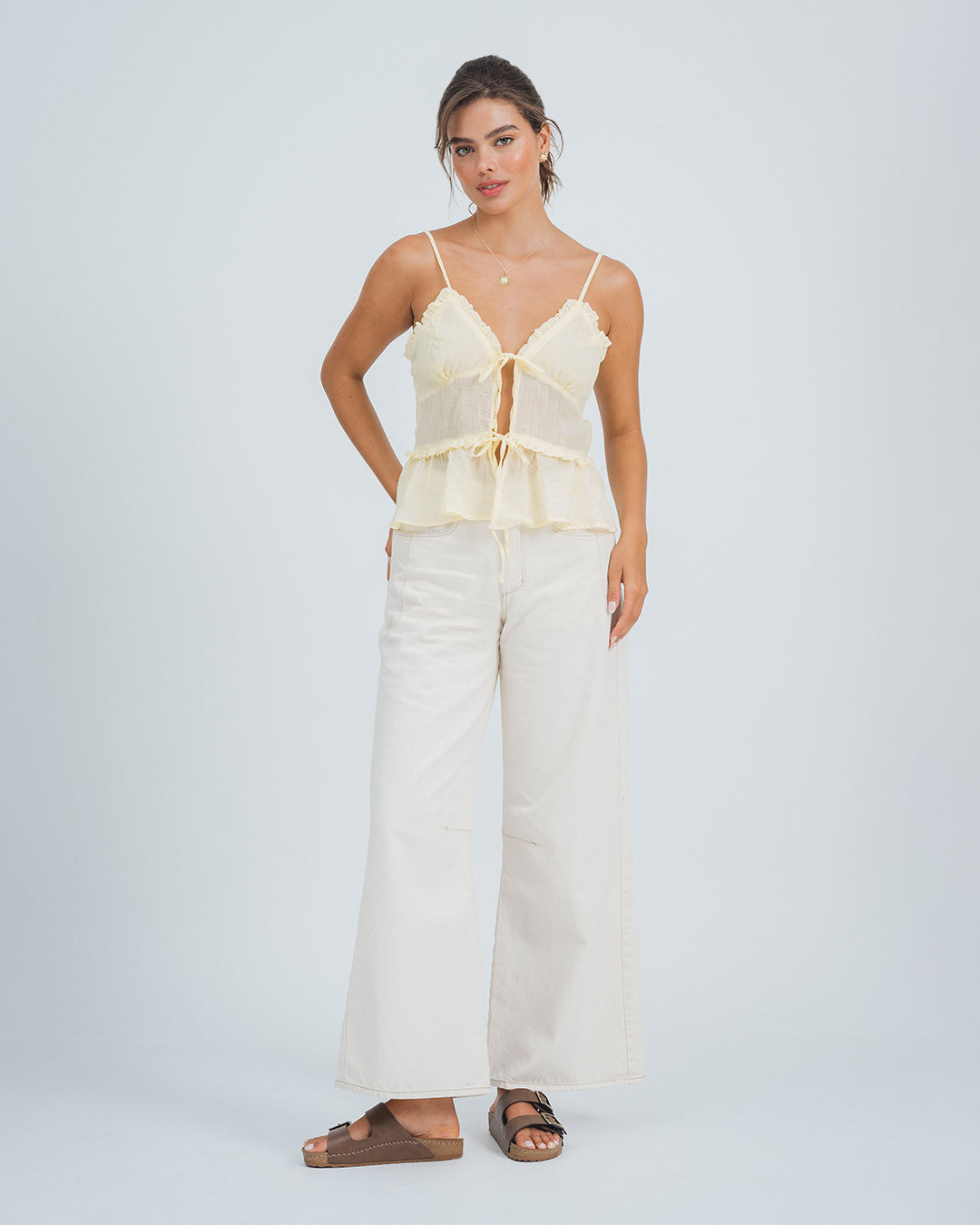 BLUSA SEMI AJUSTADA TIRAS GIANI