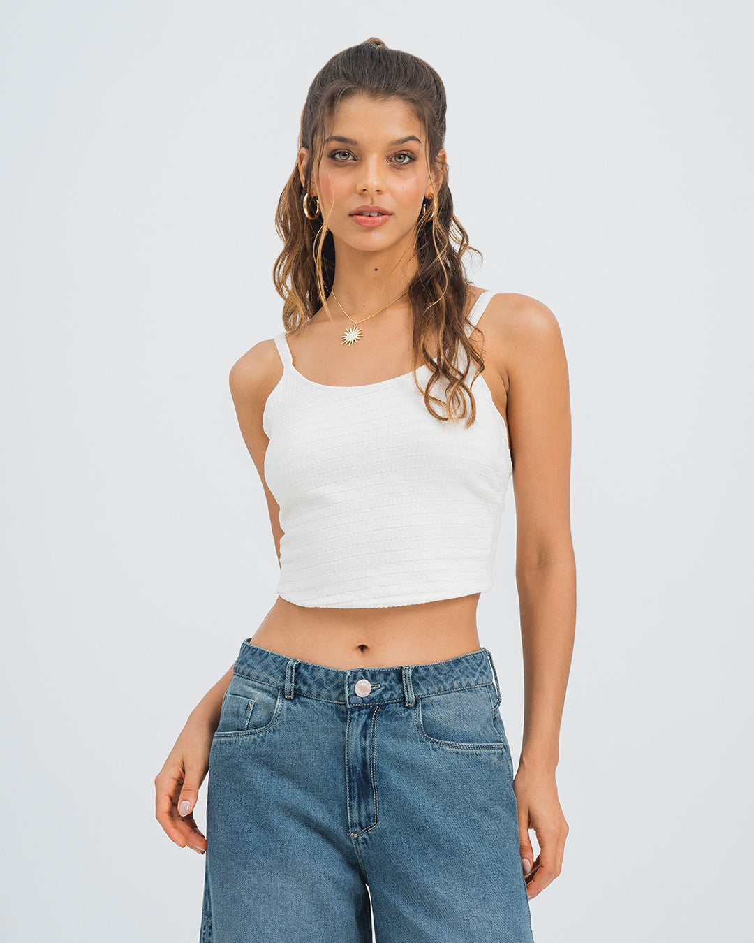 BLUSA AJUSTADA TIRAS RIVA