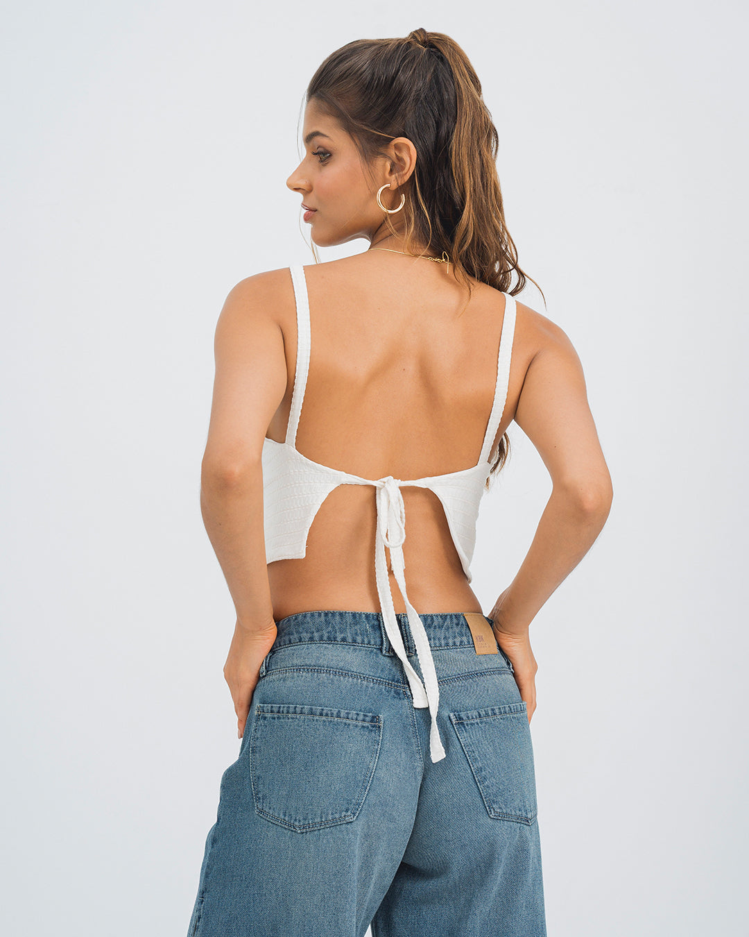 BLUSA AJUSTADA TIRAS RIVA