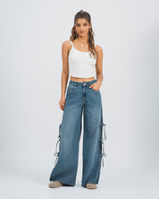 BLUSA AJUSTADA TIRAS RIVA