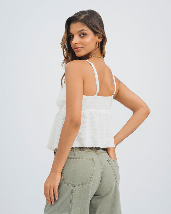 BLUSA SEMI AMPLIA TIRAS NAUTY