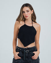 BLUSA SEMI AMPLIA CUELLO HALTER AKSEL