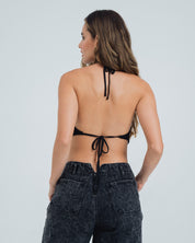 BLUSA SEMI AMPLIA CUELLO HALTER AKSEL