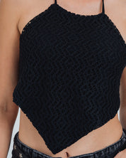 BLUSA SEMI AMPLIA CUELLO HALTER AKSEL