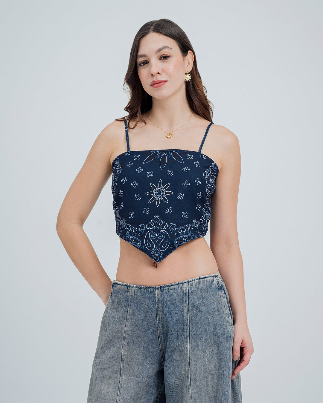 BLUSA SEMI AJUSTADA TIRAS LIAN