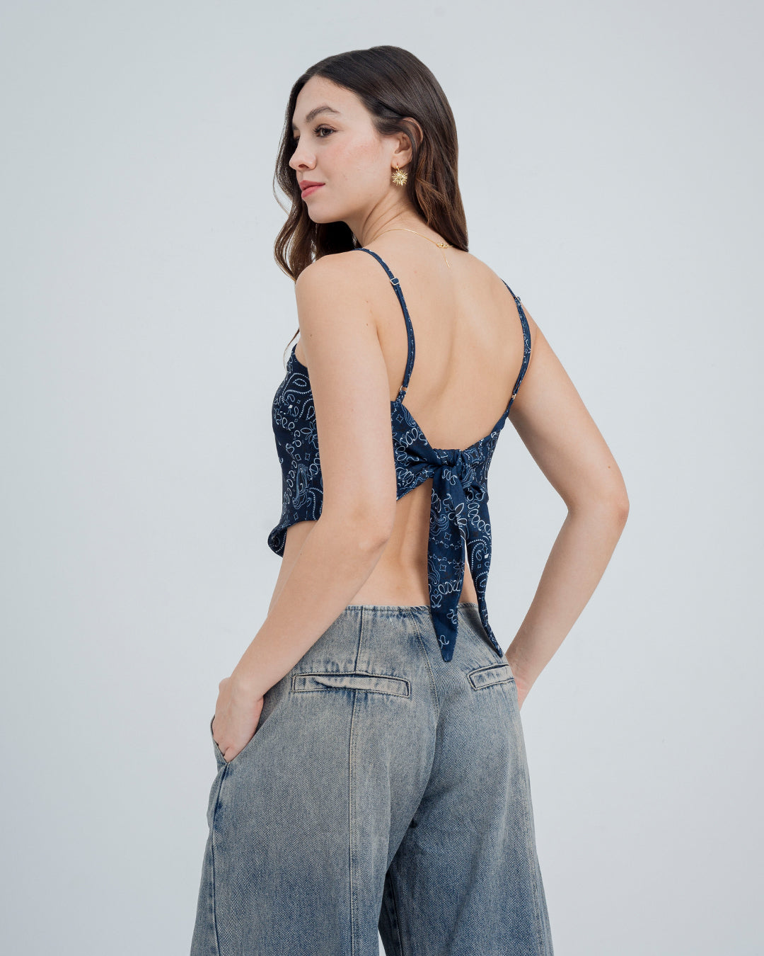 BLUSA SEMI AJUSTADA TIRAS LIAN