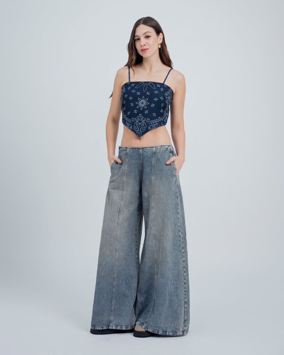 BLUSA SEMI AJUSTADA TIRAS LIAN