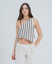 BLUSA SEMI AJUSTADA DE UN HOMBRO LETO