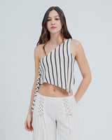 BLUSA SEMI AJUSTADA DE UN HOMBRO LETO