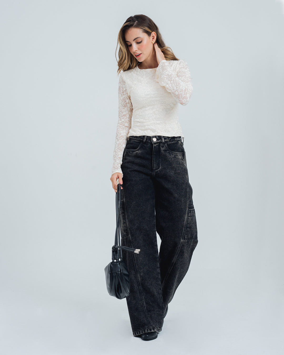 BLUSA AJUSTADA MANGA LARGA AMAI