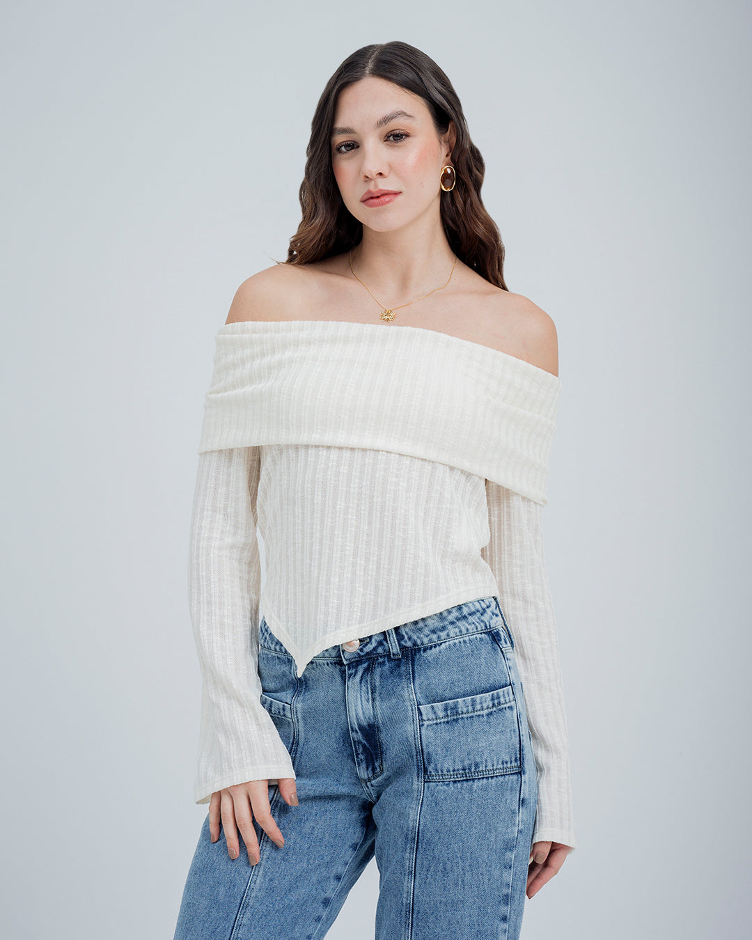BLUSA AJUSTADA OFF SHOULDER LUI