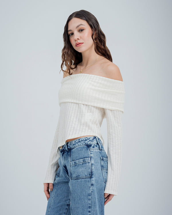 BLUSA AJUSTADA OFF SHOULDER LUI