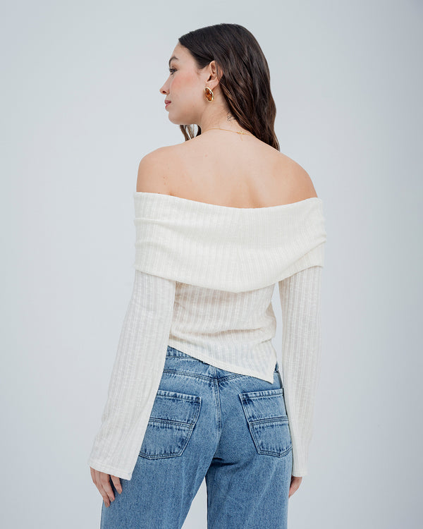 BLUSA AJUSTADA OFF SHOULDER LUI