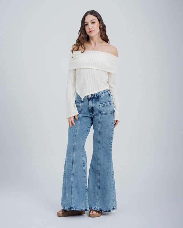 BLUSA AJUSTADA OFF SHOULDER LUI