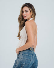 BLUSA SEMI AMPLIA CUELLO HALTER CHANTI