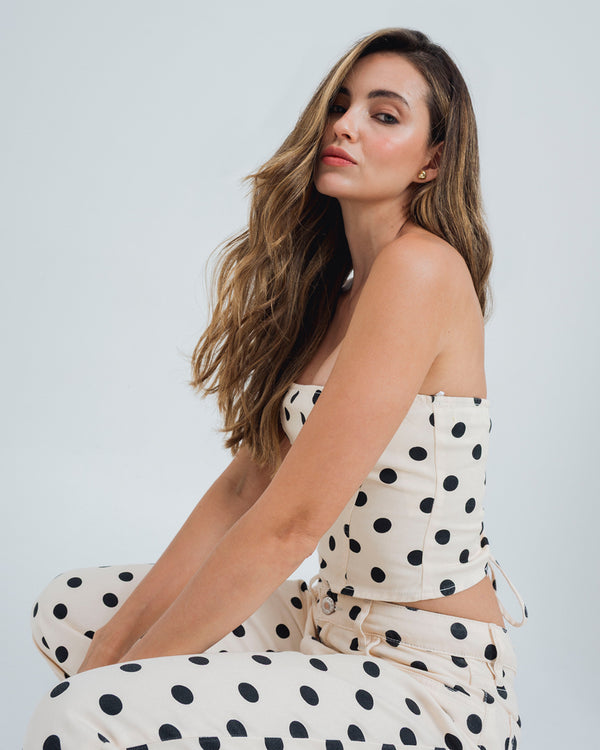 BLUSA AJUSTADA STRAPLESS DIVA