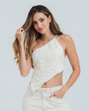 BLUSA AJUSTADA DE UN HOMBRO ALUNA