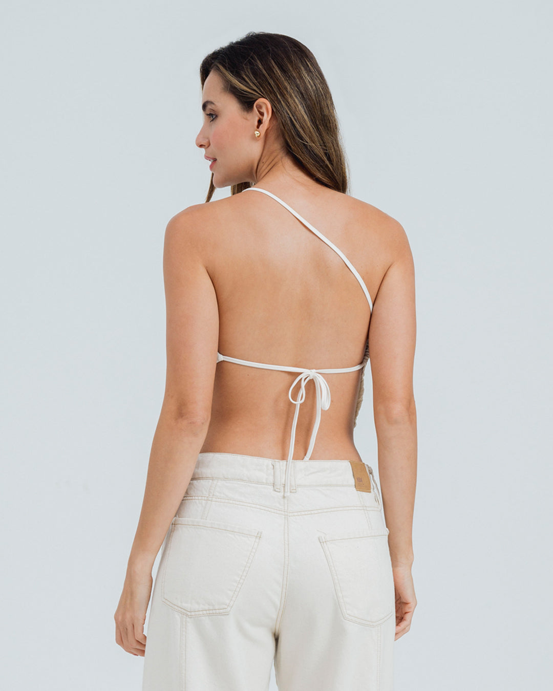 BLUSA AJUSTADA DE UN HOMBRO ALUNA