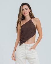 BLUSA AJUSTADA DE UN HOMBRO EVI