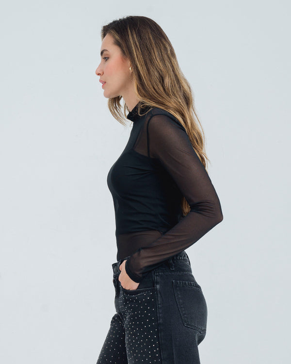 BLUSA AJUSTADA MANGA LARGA PILY