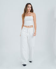 BLUSA AJUSTADA STRAPLESS FLOWER