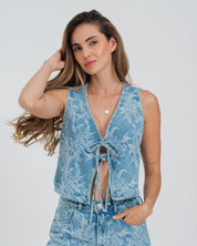 BLUSA SEMI AMPLIA MANGA SISA VOTI
