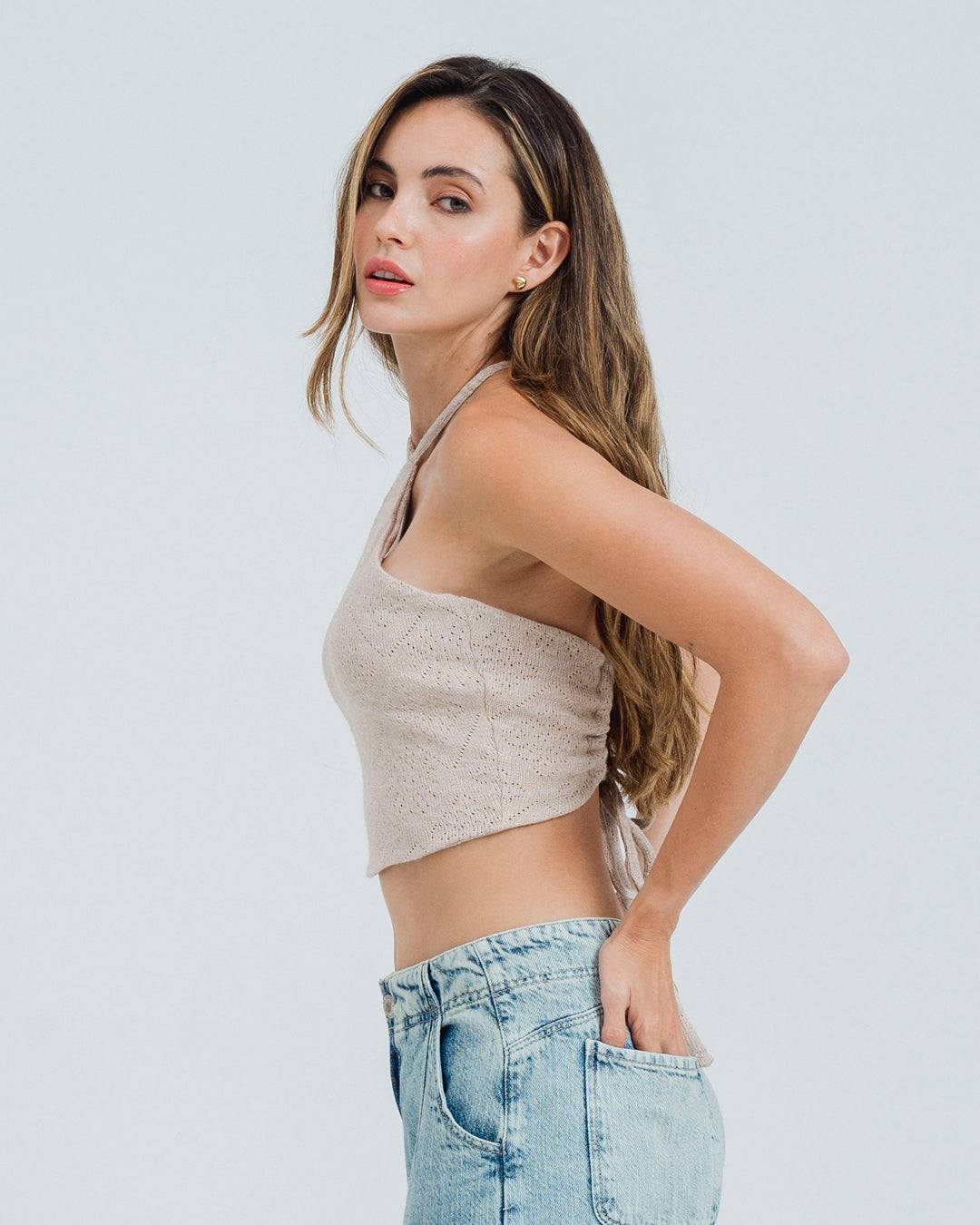 BLUSA AJUSTADA CORTA TIRAS NURI