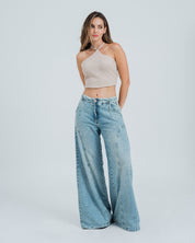 BLUSA AJUSTADA CORTA TIRAS NURI